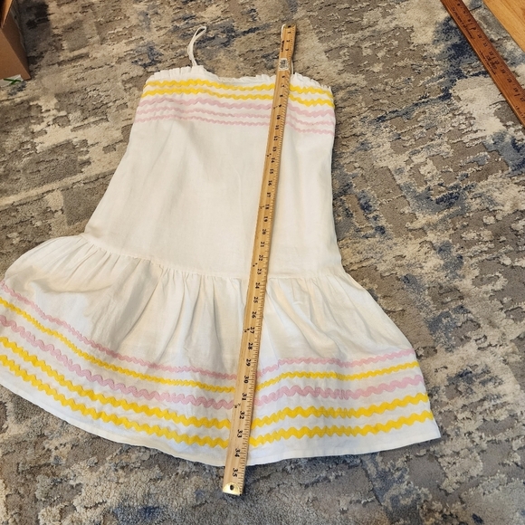 Lisa Marie Fernandez Target linen blend white/yellow/pink dress. XXS. Pockets - Picture 16 of 16